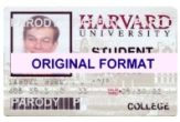 Harvard University ID Card | Fake Harvard Student ID | University of Harvard Student IDs | Novelty Harvard University Student ID