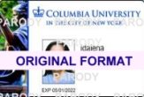 University ID Card | Columbia University Fake Student ID | student Identification ID Cards | custom University Student ID